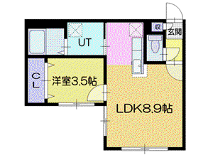 PRECIOUS -HIBARIGAOKA-(1LDK/4階)の間取り写真