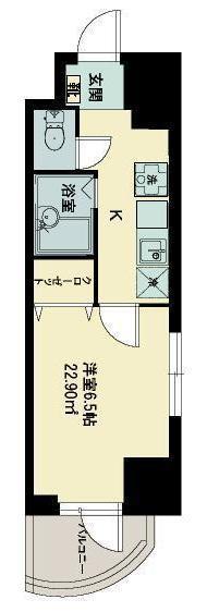 志幸29 シンフォニー(1K/7階)の間取り写真