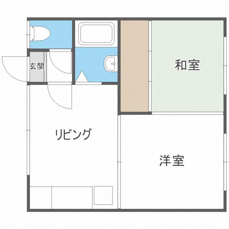 クレール(2LDK/2階)の間取り写真