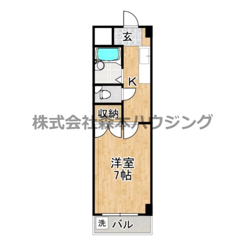 エリトール津田(1K/2階)の間取り写真