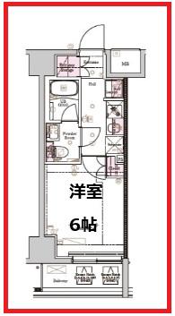 ハイズ綾瀬II(1K/12階)の間取り写真