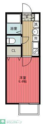 キャメル戸塚南(1K/1階)の間取り写真