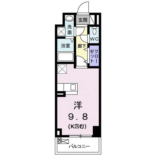 グランディー曲金(ワンルーム/5階)の間取り写真