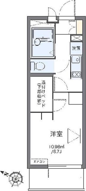 レオパレス前里(1K/4階)の間取り写真