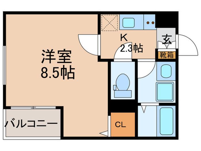 REGIES塚本(1K/3階)の間取り写真