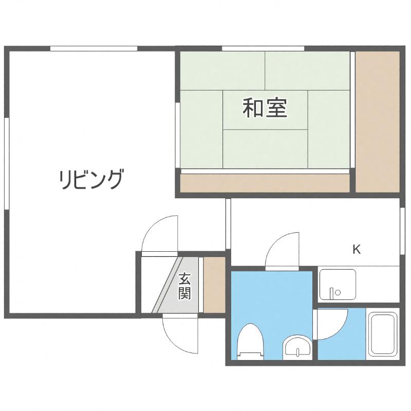 リファイン(1LDK/3階)の間取り写真