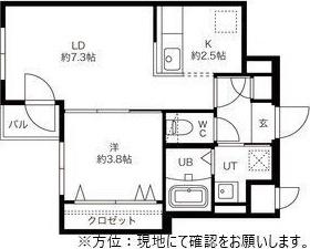ENCHAN‐THE 環状通東(1LDK/3階)の間取り写真