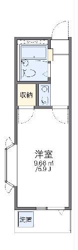 レオパレス金沢文庫第8(1K/2階)の間取り写真