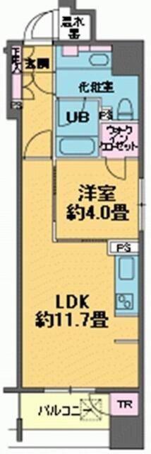カスタリア銀座3(1LDK/2階)の間取り写真