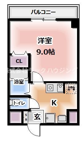 ネクスプロス大和田(1K/4階)の間取り写真