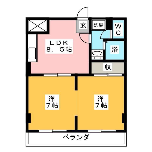 コートスプルース(1LDK/3階)の間取り写真