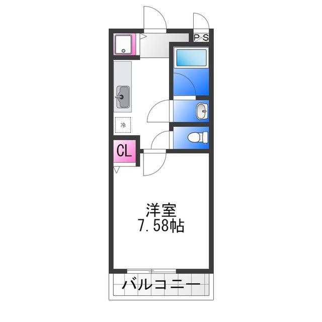 ロイヤルパレス(1K/2階)の間取り写真