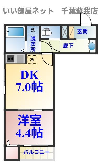 モンテ・ソラーレ(1LDK/1階)の間取り写真