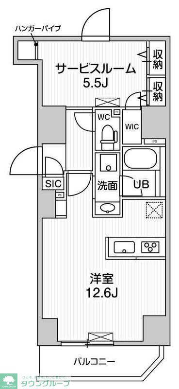 S-RESIDENCE入谷ALESIA(ワンルーム/13階)の間取り写真