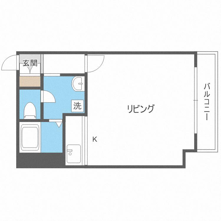 ステージノア豊平V(ワンルーム/7階)の間取り写真