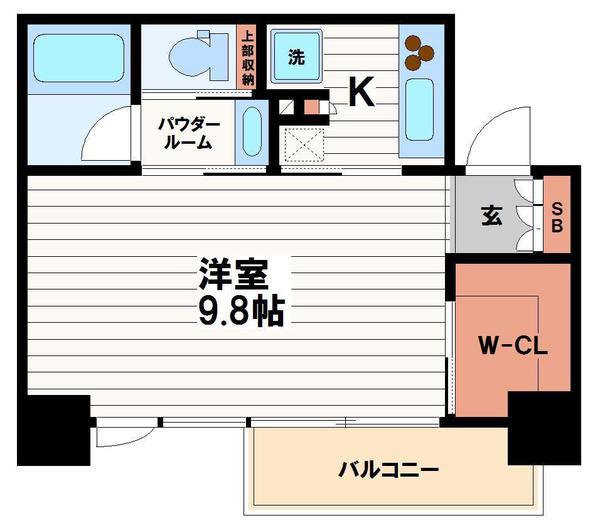 コンフォリア北浜(1K/6階)の間取り写真