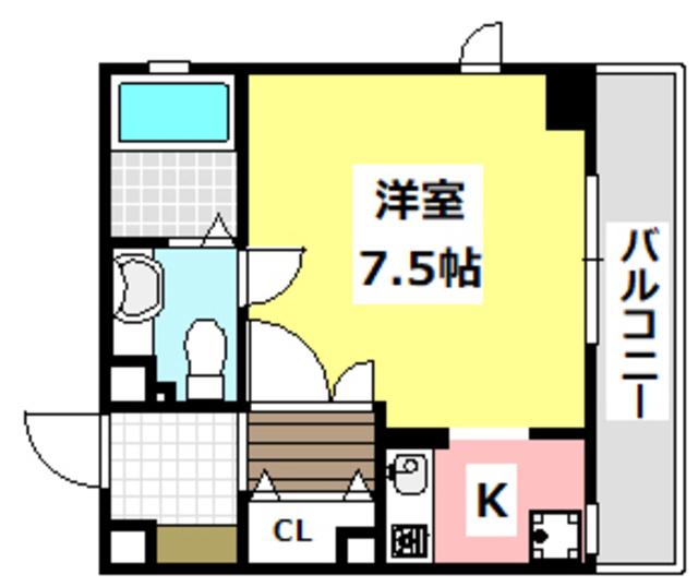 ラフォルテ駅前(1K/4階)の間取り写真