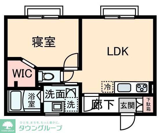 シティハイム清雅タチカワ(1LDK/2階)の間取り写真