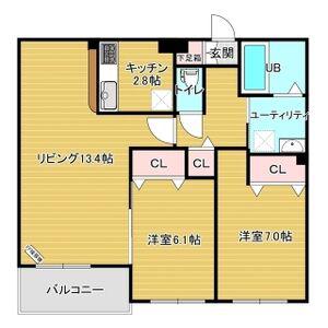 EXCELLENCE(2LDK/1階)の間取り写真