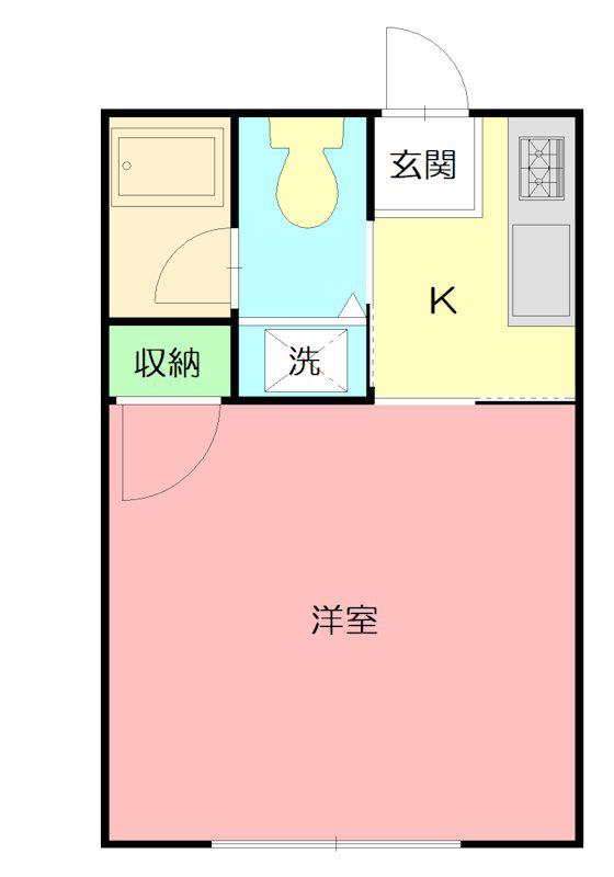 コンフォート真田(1K/1階)の間取り写真
