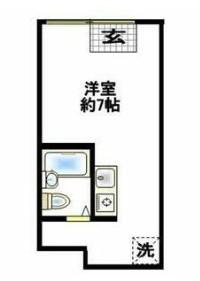 レオプラザ(ワンルーム/1階)の間取り写真