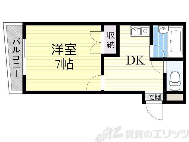 サクセス16(1DK/4階)の間取り写真