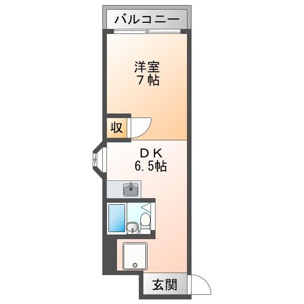 リアライズ大須(1DK/8階)の間取り写真