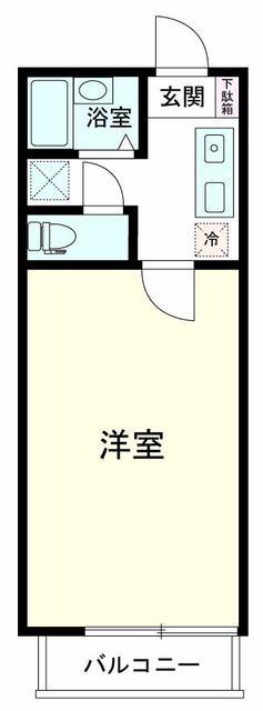 大森山王ハマセイホウ(1K/3階)の間取り写真