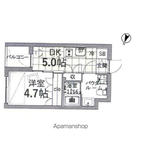 TAS上北沢レジデンス(1DK/3階)の間取り写真