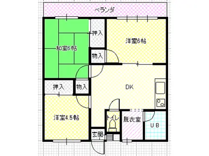 コーポオアシス(3DK/1階)の間取り写真