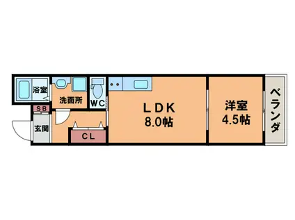 地下鉄御堂筋線 あびこ駅 徒歩7分 5階建 築15年(1LDK/1階)の間取り写真