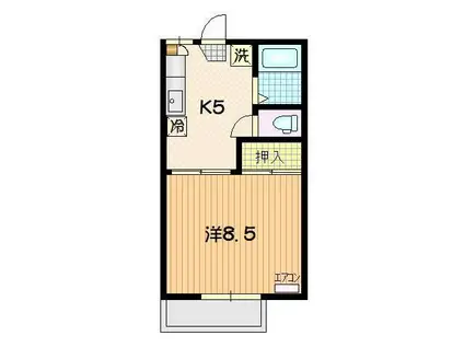 ビューラー多賀(1K/2階)の間取り写真