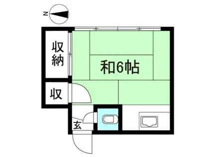 池田アパート(ワンルーム/2階)の間取り写真