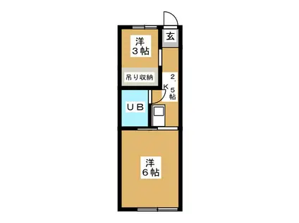 グランシャリオ(2K/1階)の間取り写真