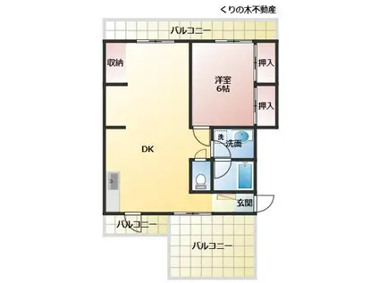MATSUMOMENT桜井(1LDK/3階)の間取り写真