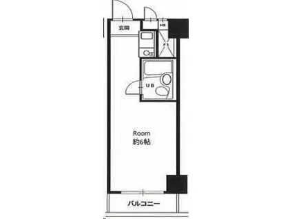 五反田ダイヤモンドマンション(ワンルーム/6階)の間取り写真