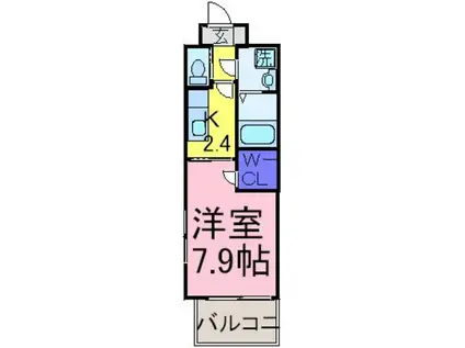 メゾン大塚(1K/4階)の間取り写真