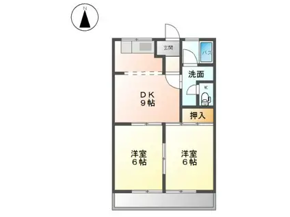 アーバンレジデンス(2DK/2階)の間取り写真