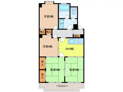 サンファミリア長久手II(4DK/4階)の間取り写真