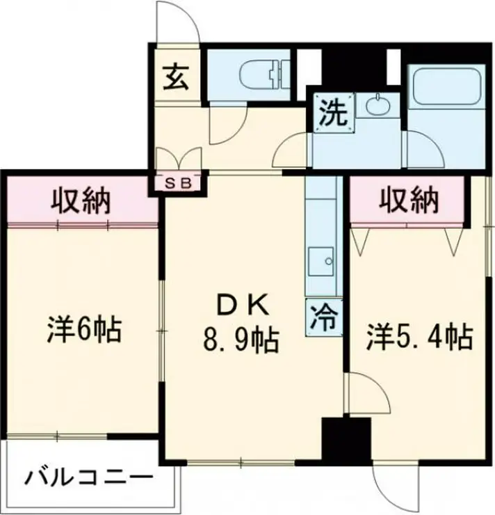 グランシャリオ国立 5階階 間取り