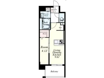 エクストラパレス(1LDK/7階)の間取り写真