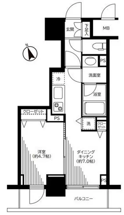 銀座レジデンス伍番館 9階階 間取り