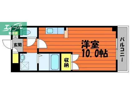 ジュネス天領 II(ワンルーム/4階)の間取り写真