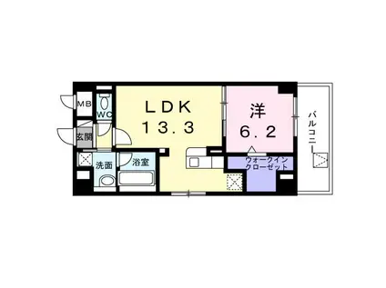 YS STATE 天王台(1LDK/5階)の間取り写真