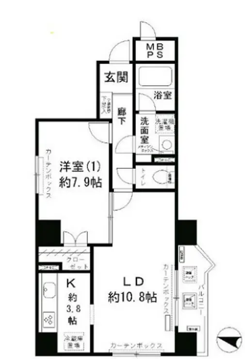 ハイクラッセ日本橋浜町 5階階 間取り