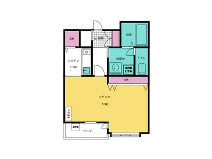 エトワール佐藤(1K/4階)の間取り写真