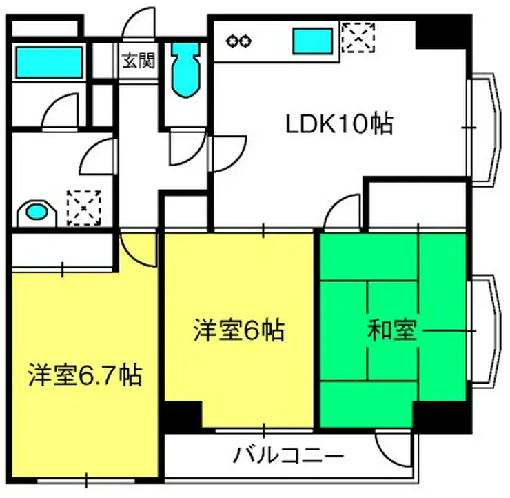 レジデンス大宮 6階階 間取り