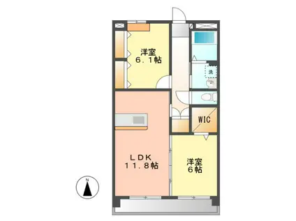 ルチアーノ(2LDK/3階)の間取り写真