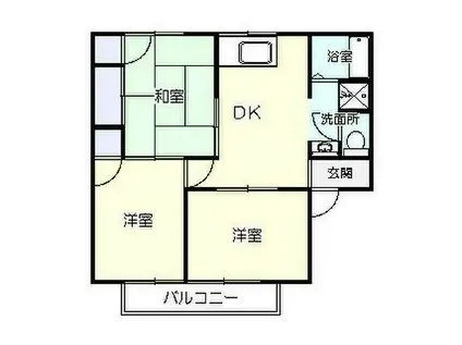 サンモール今井(3DK/2階)の間取り写真