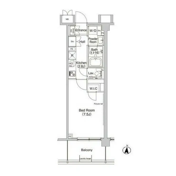 ヒューリックレジデンス新宿戸山 4階階 間取り